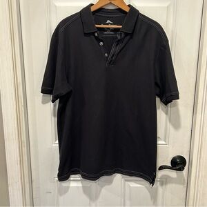 Tommy Bahama Men’s Paradiso Cove short sleeve polo shirt, Black Onyx, Medium